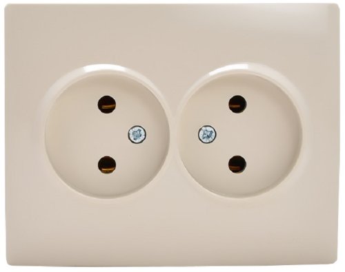 Розетка без заземления Lezard Karina 1-м. 2 мод. кремовый картинка